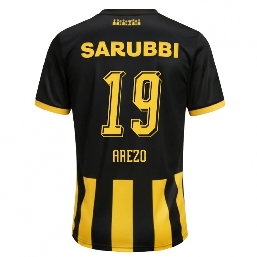 Danxen Kinderen Matías Arezo #19 Zwart Geel Thuisshirt Thuistenue 2026/27 T-Shirt België