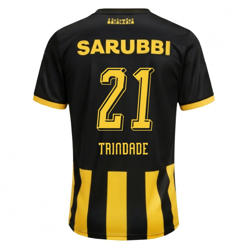 Danxen Kinderen Jesús Trindade #21 Zwart Geel Thuisshirt Thuistenue 2026/27 T-Shirt België