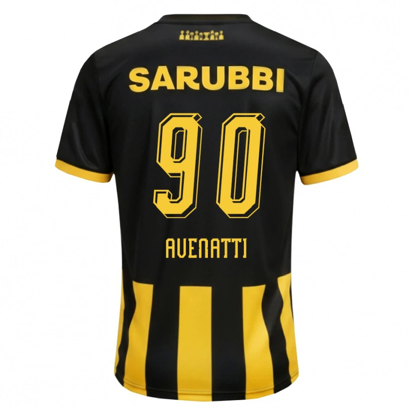 Danxen Kinderen Felipe Avenatti #90 Zwart Geel Thuisshirt Thuistenue 2026/27 T-Shirt België