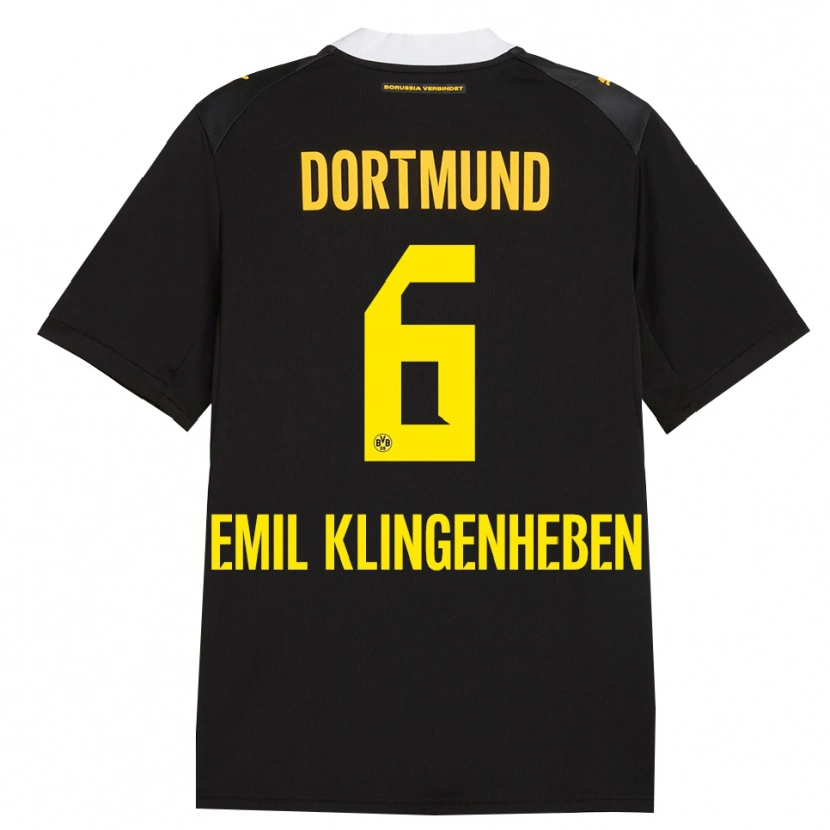 Danxen Kinderen Maximilian Emil Klingenheben #6 Zwart Rood Geel Uitshirt Uittenue 2026/27 T-Shirt België