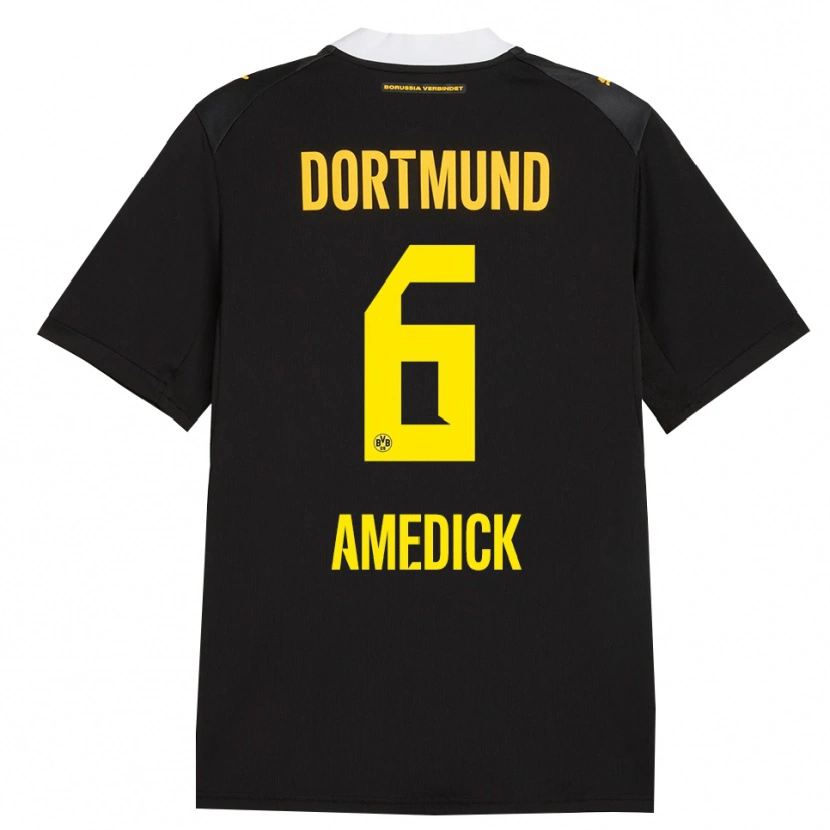 Danxen Kinderen Maik Amedick #6 Zwart Rood Geel Uitshirt Uittenue 2026/27 T-Shirt België