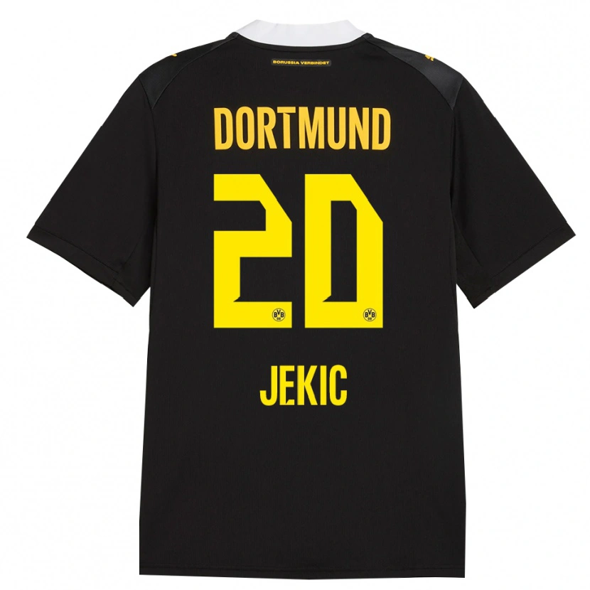 Danxen Kinderen Nikola Jekic #20 Zwart Rood Geel Uitshirt Uittenue 2026/27 T-Shirt België