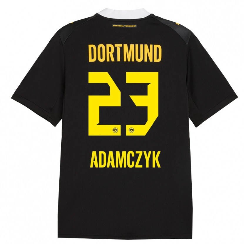 Danxen Kinderen Nico Adamczyk #23 Zwart Rood Geel Uitshirt Uittenue 2026/27 T-Shirt België