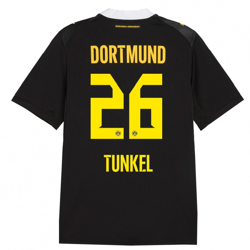 Danxen Kinderen Janis Tunkel #26 Zwart Rood Geel Uitshirt Uittenue 2026/27 T-Shirt België