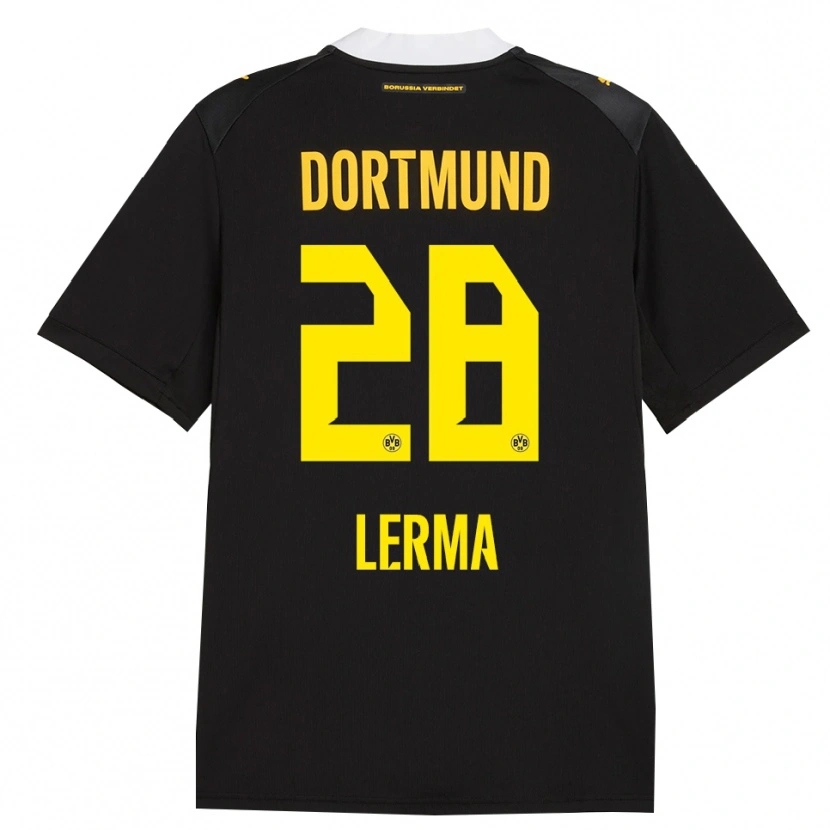 Danxen Kinderen Justin Lerma #28 Zwart Rood Geel Uitshirt Uittenue 2026/27 T-Shirt België