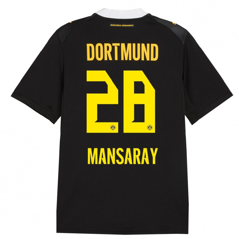 Danxen Kinderen Ismael Mansaray #28 Zwart Rood Geel Uitshirt Uittenue 2026/27 T-Shirt België