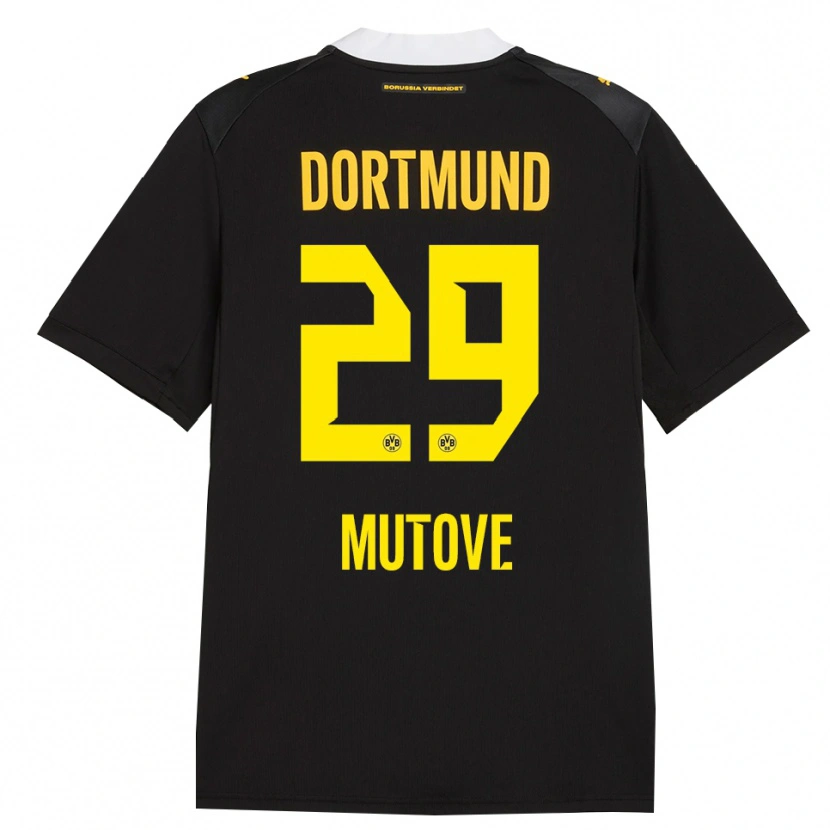 Danxen Kinderen Kevin Mutove #29 Zwart Rood Geel Uitshirt Uittenue 2026/27 T-Shirt België