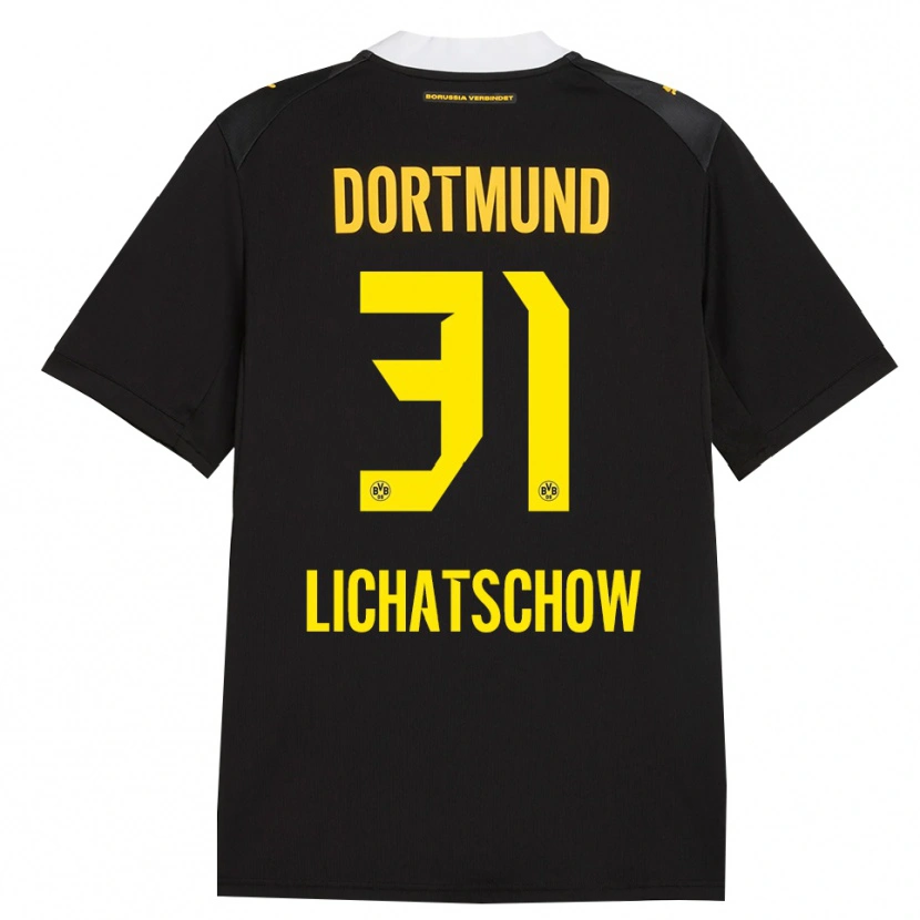 Danxen Kinderen Deniese Lichatschow #31 Zwart Rood Geel Uitshirt Uittenue 2026/27 T-Shirt België
