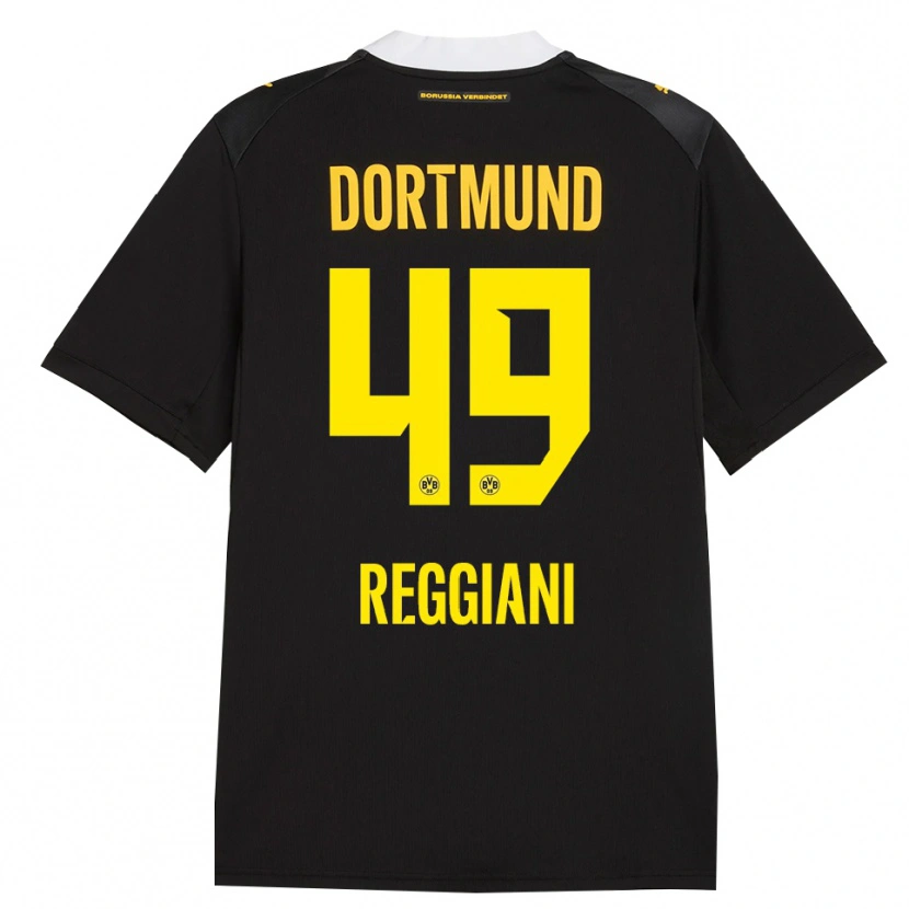 Danxen Kinderen Luca Reggiani #49 Zwart Rood Geel Uitshirt Uittenue 2026/27 T-Shirt België