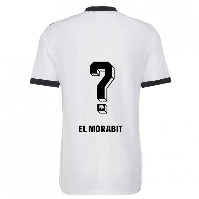 Danxen Kinderen Anas El Morabit #0 Zwart Wit Uitshirt Uittenue 2026/27 T-Shirt België