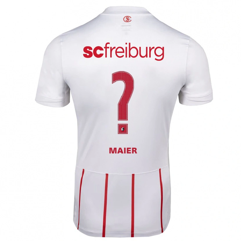 Danxen Kinderen Robin Maier #0 Wit Rood Geel Uitshirt Uittenue 2026/27 T-Shirt België