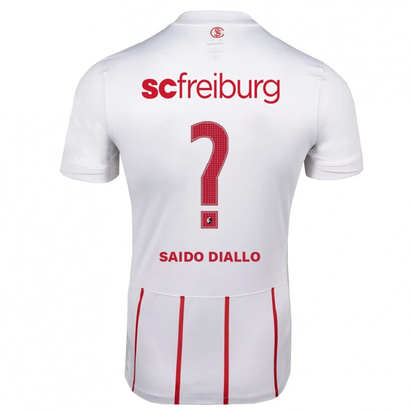 Danxen Kinderen Mamadou Saido Diallo #0 Wit Rood Geel Uitshirt Uittenue 2026/27 T-Shirt België