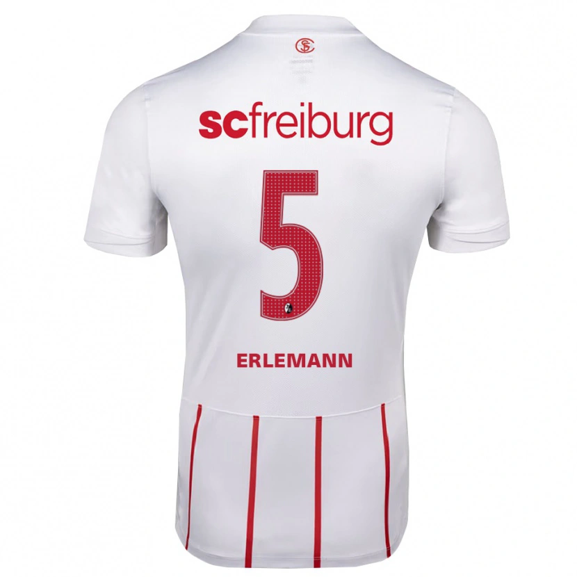 Danxen Kinderen Linus Erlemann #5 Wit Rood Geel Uitshirt Uittenue 2026/27 T-Shirt België