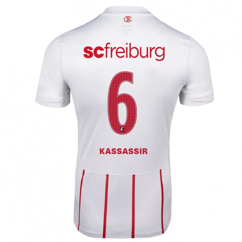 Danxen Kinderen Malik Kassassir #6 Wit Rood Geel Uitshirt Uittenue 2026/27 T-Shirt België
