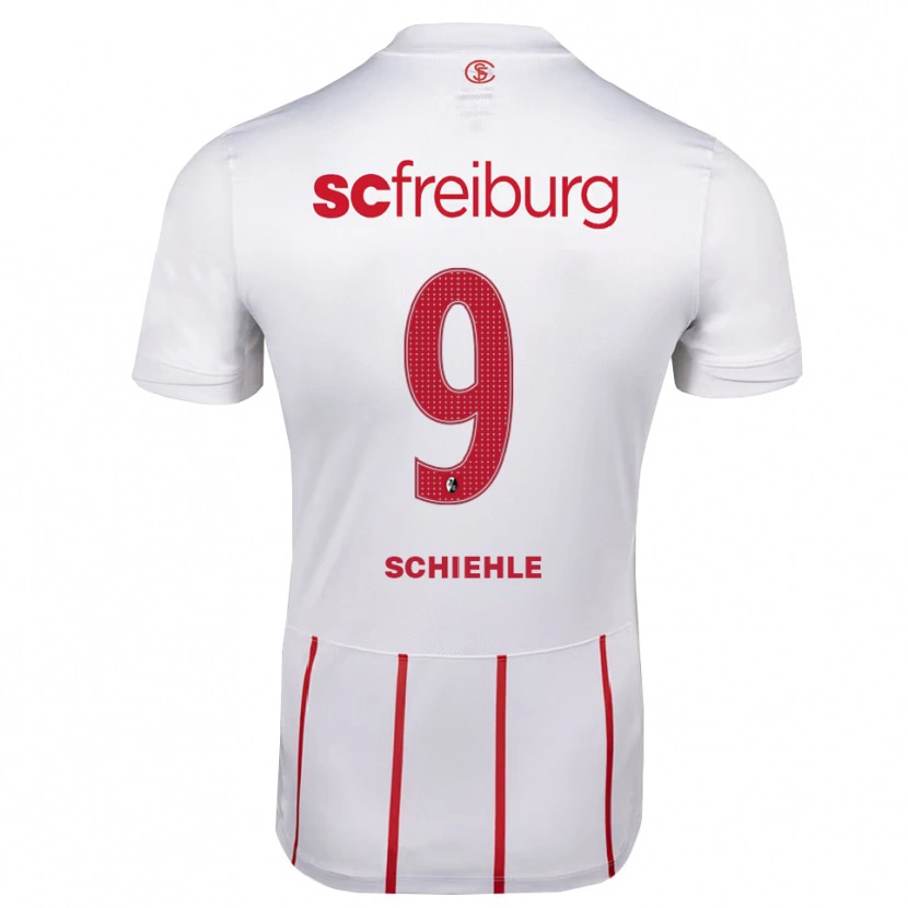Danxen Kinderen Yanis Schiehle #9 Wit Rood Geel Uitshirt Uittenue 2026/27 T-Shirt België