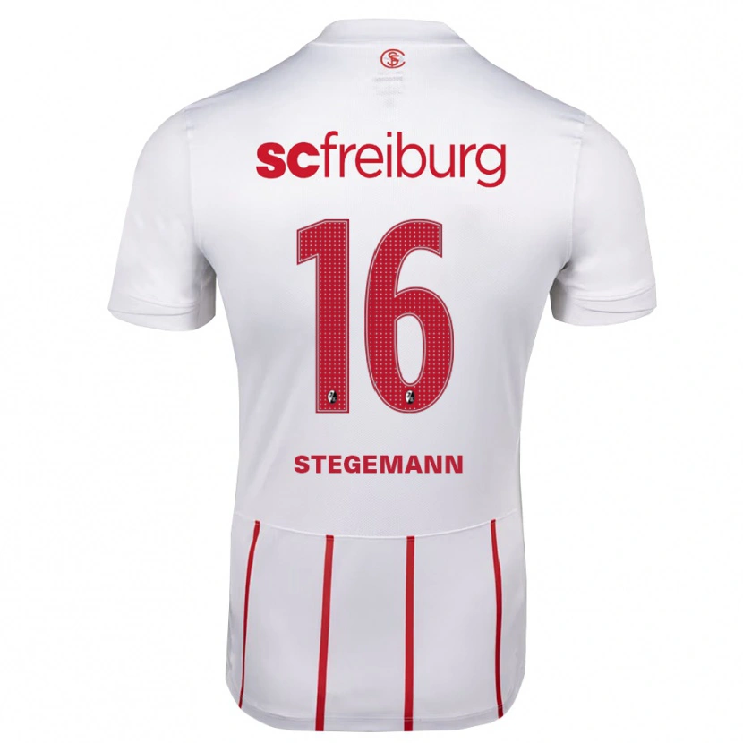 Danxen Kinderen Greta Stegemann #16 Wit Rood Geel Uitshirt Uittenue 2026/27 T-Shirt België