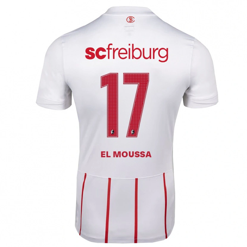 Danxen Kinderen Barack El Moussa #17 Wit Rood Geel Uitshirt Uittenue 2026/27 T-Shirt België