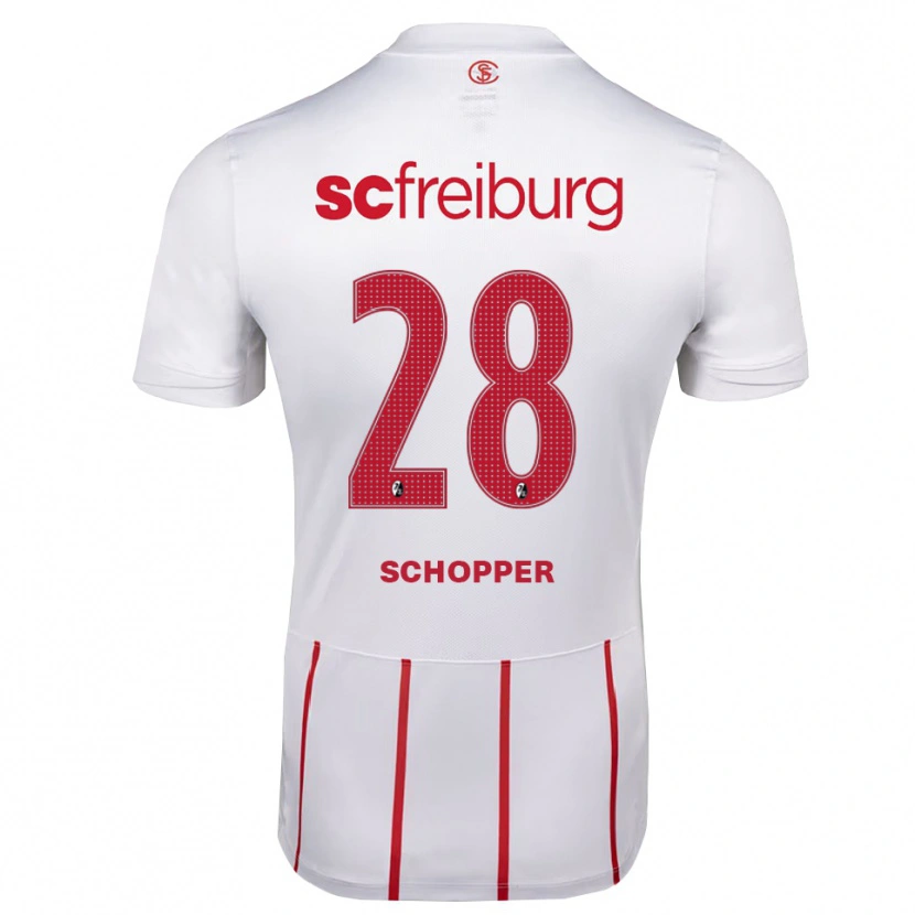 Danxen Kinderen David Schopper #28 Wit Rood Geel Uitshirt Uittenue 2026/27 T-Shirt België