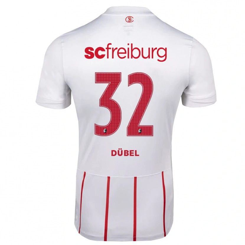 Danxen Kinderen Sarah-Lisa Dübel #32 Wit Rood Geel Uitshirt Uittenue 2026/27 T-Shirt België