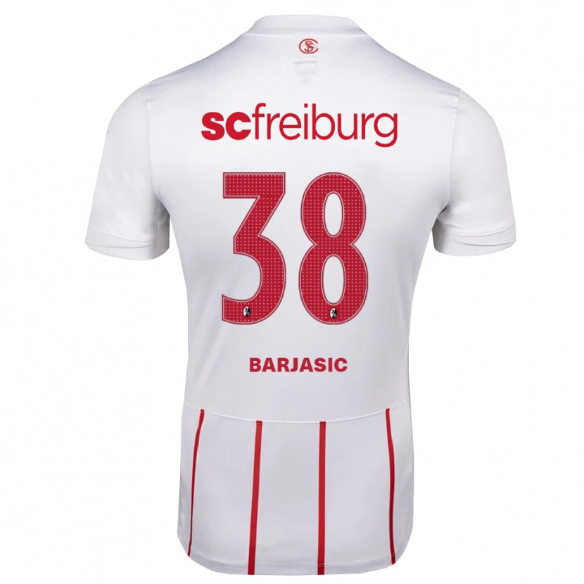 Danxen Kinderen Josip Barjasic #38 Wit Rood Geel Uitshirt Uittenue 2026/27 T-Shirt België