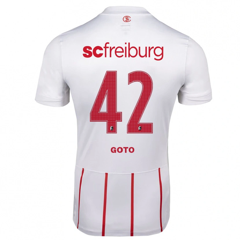 Danxen Kinderen Keisuke Goto #42 Wit Rood Geel Uitshirt Uittenue 2026/27 T-Shirt België