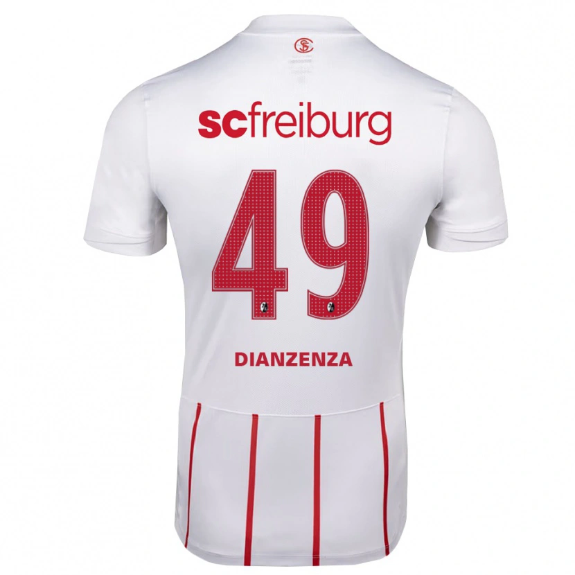 Danxen Kinderen Chrisdy Dianzenza #49 Wit Rood Geel Uitshirt Uittenue 2026/27 T-Shirt België