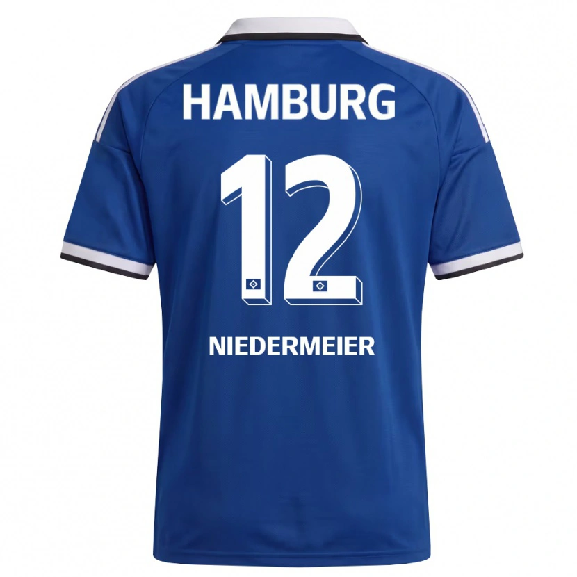 Danxen Kinderen Philipp Niedermeier #12 Wit Blauw Uitshirt Uittenue 2026/27 T-Shirt België