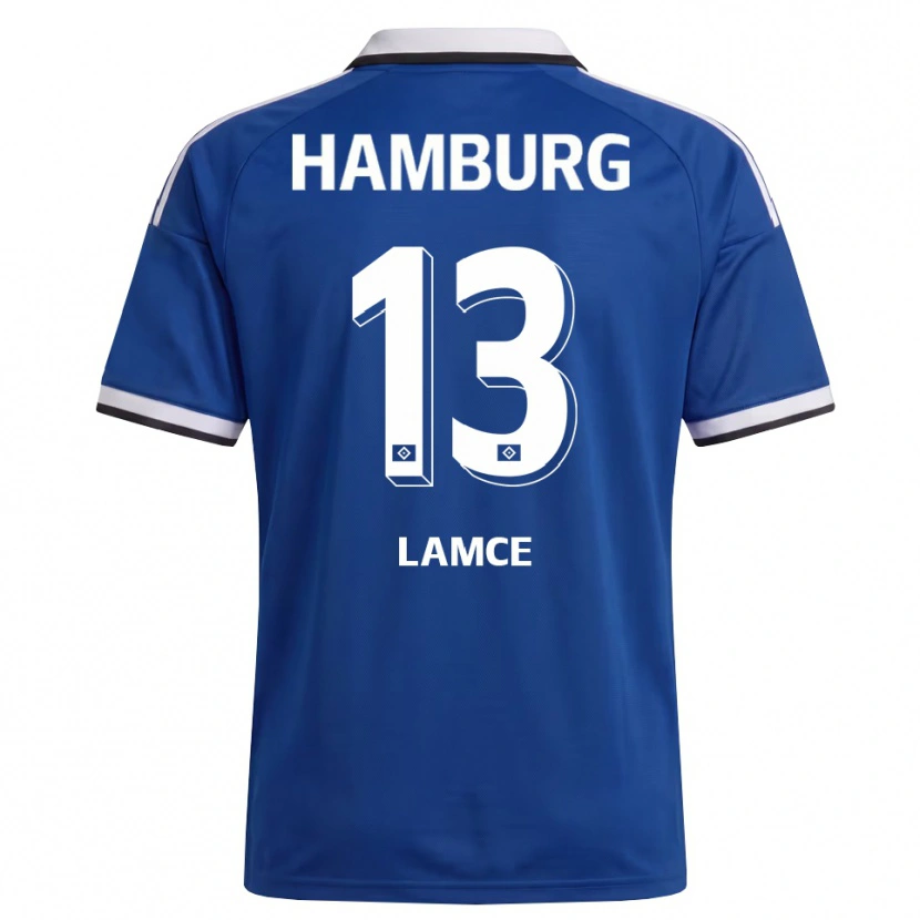 Danxen Kinderen Benjamin Lamce #13 Wit Blauw Uitshirt Uittenue 2026/27 T-Shirt België
