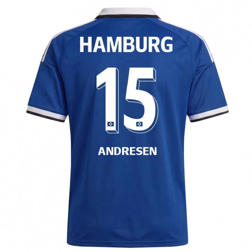 Danxen Kinderen Bent Andresen #15 Wit Blauw Uitshirt Uittenue 2026/27 T-Shirt België