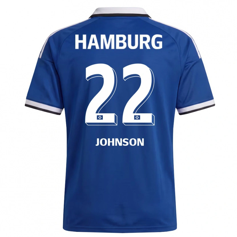Danxen Kinderen Emmanuel Johnson #22 Wit Blauw Uitshirt Uittenue 2026/27 T-Shirt België