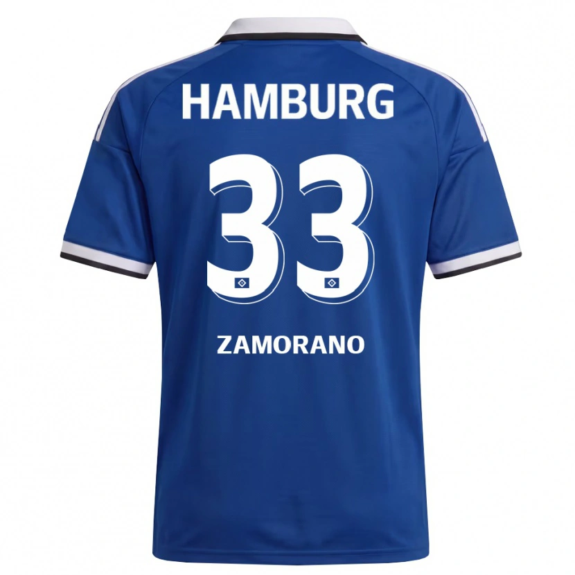 Danxen Kinderen Jolina Zamorano #33 Wit Blauw Uitshirt Uittenue 2026/27 T-Shirt België