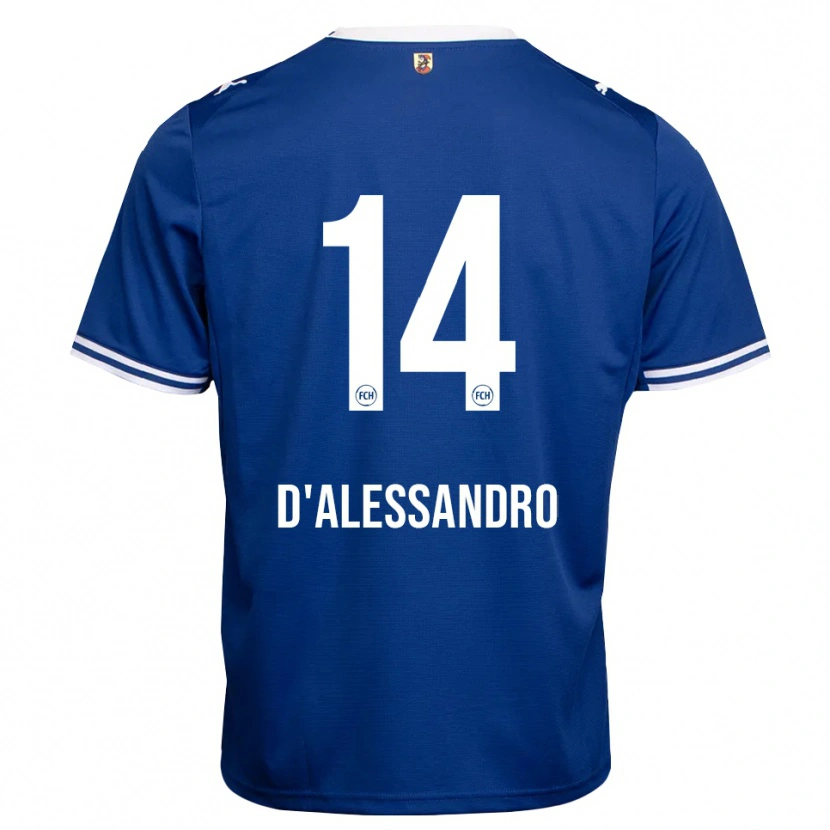 Danxen Kinderen Aldo D'alessandro #14 Koninklijk Blauw Wit Uitshirt Uittenue 2026/27 T-Shirt België