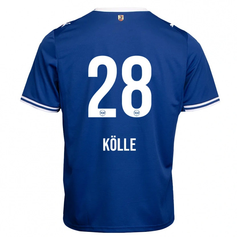 Danxen Kinderen Adam Kölle #28 Koninklijk Blauw Wit Uitshirt Uittenue 2026/27 T-Shirt België