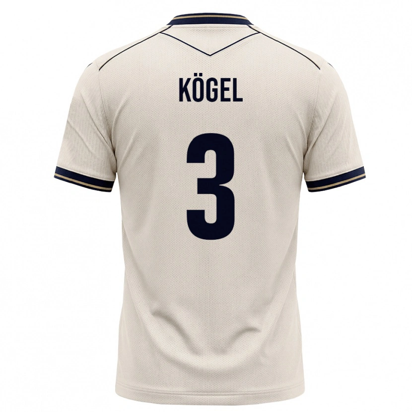 Danxen Kinderen Elias Kögel #3 Off-White Inktblauw Uitshirt Uittenue 2026/27 T-Shirt België