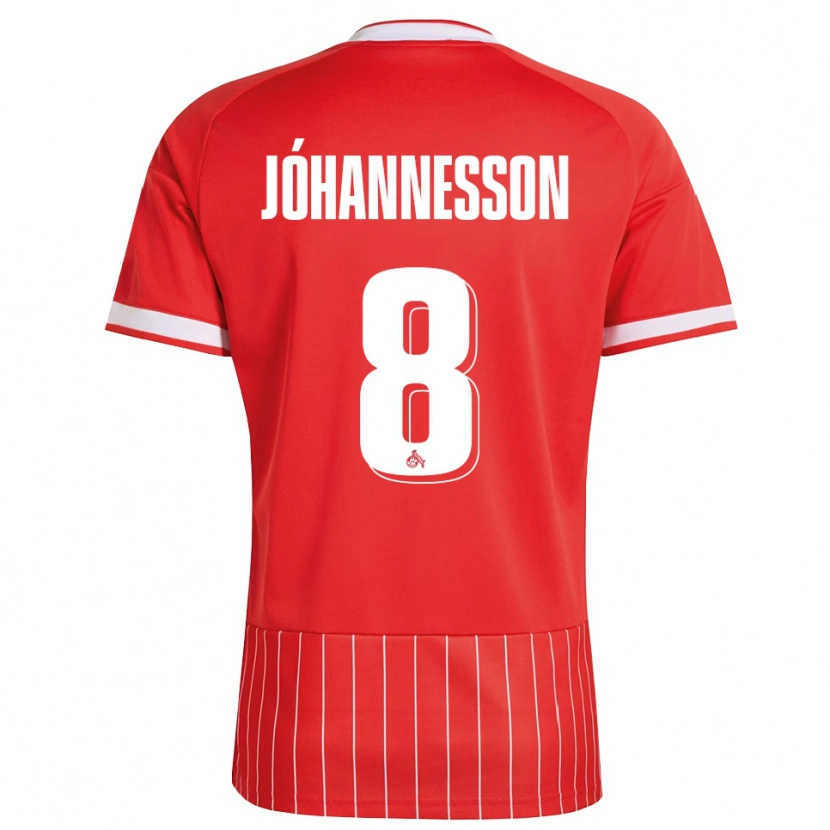 Danxen Kinderen Ísak Jóhannesson #8 Rood Wit Groen Uitshirt Uittenue 2026/27 T-Shirt België