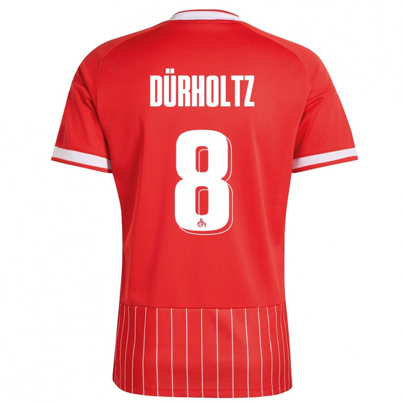 Danxen Kinderen Luca Dürholtz #8 Rood Wit Groen Uitshirt Uittenue 2026/27 T-Shirt België
