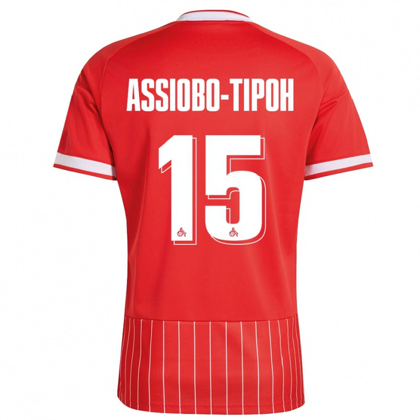 Danxen Kinderen Elfried Assiobo-Tipoh #15 Rood Wit Groen Uitshirt Uittenue 2026/27 T-Shirt België