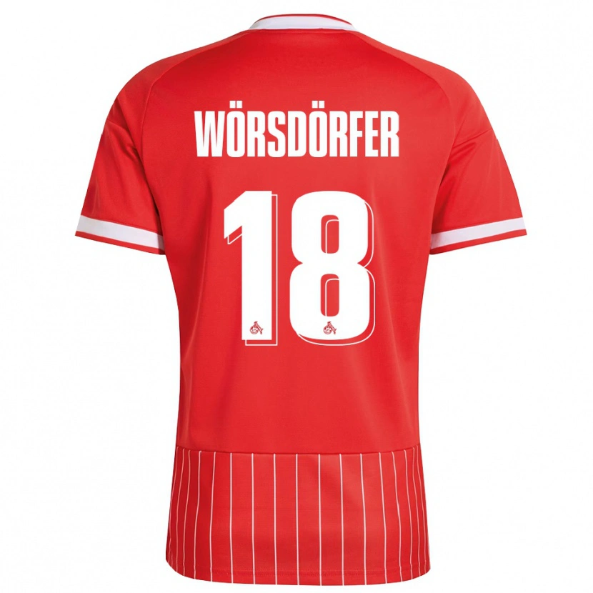 Danxen Kinderen Len Wörsdörfer #18 Rood Wit Groen Uitshirt Uittenue 2026/27 T-Shirt België