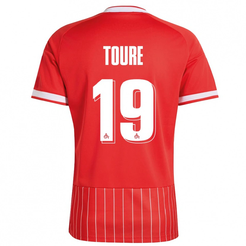 Danxen Kinderen Safyan Toure #19 Rood Wit Groen Uitshirt Uittenue 2026/27 T-Shirt België