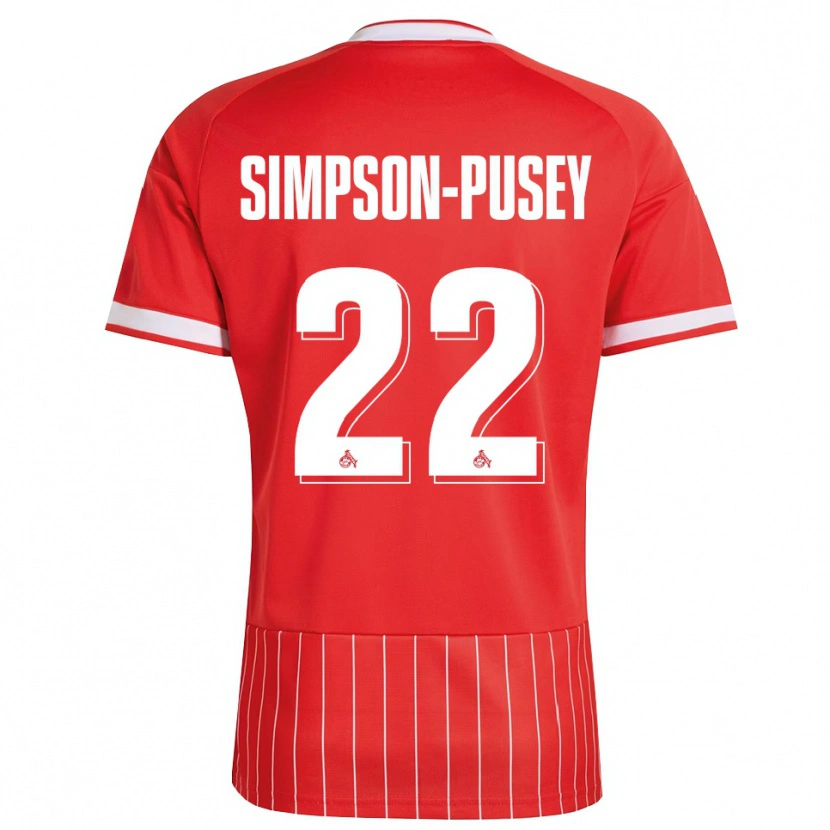 Danxen Kinderen Jahmai Simpson-Pusey #22 Rood Wit Groen Uitshirt Uittenue 2026/27 T-Shirt België
