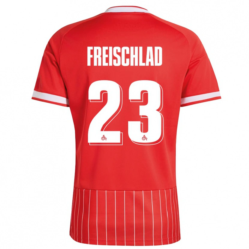 Danxen Kinderen Yannick Freischlad #23 Rood Wit Groen Uitshirt Uittenue 2026/27 T-Shirt België