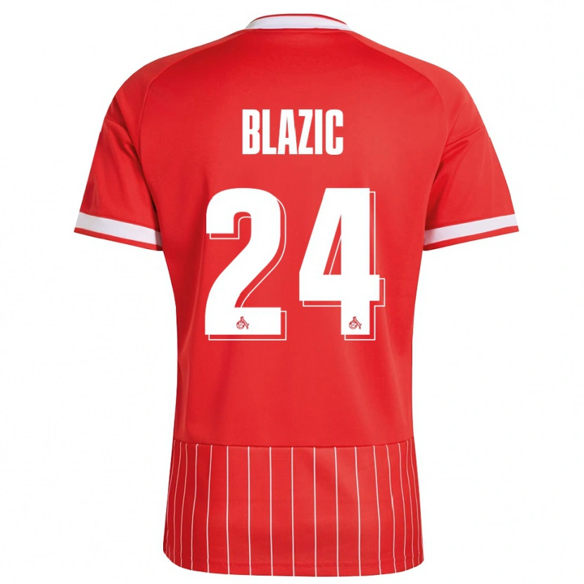 Danxen Kinderen Alessandro Blazic #24 Rood Wit Groen Uitshirt Uittenue 2026/27 T-Shirt België