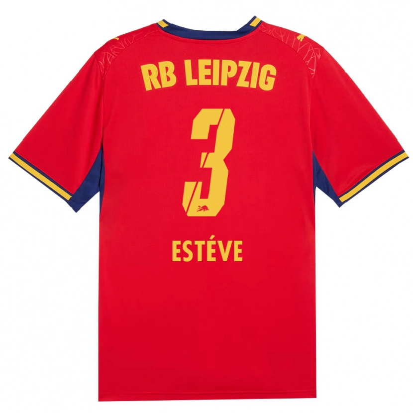 Danxen Kinderen Maxime Estève #3 Rood Geel Koninklijk Blauw Uitshirt Uittenue 2026/27 T-Shirt België