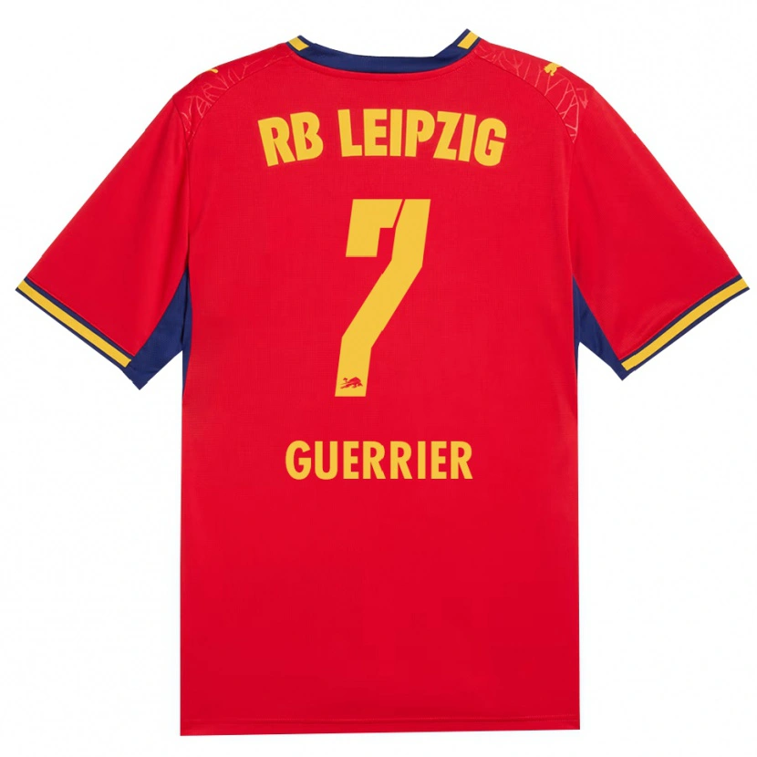 Danxen Kinderen Oscar Guerrier #7 Rood Geel Koninklijk Blauw Uitshirt Uittenue 2026/27 T-Shirt België