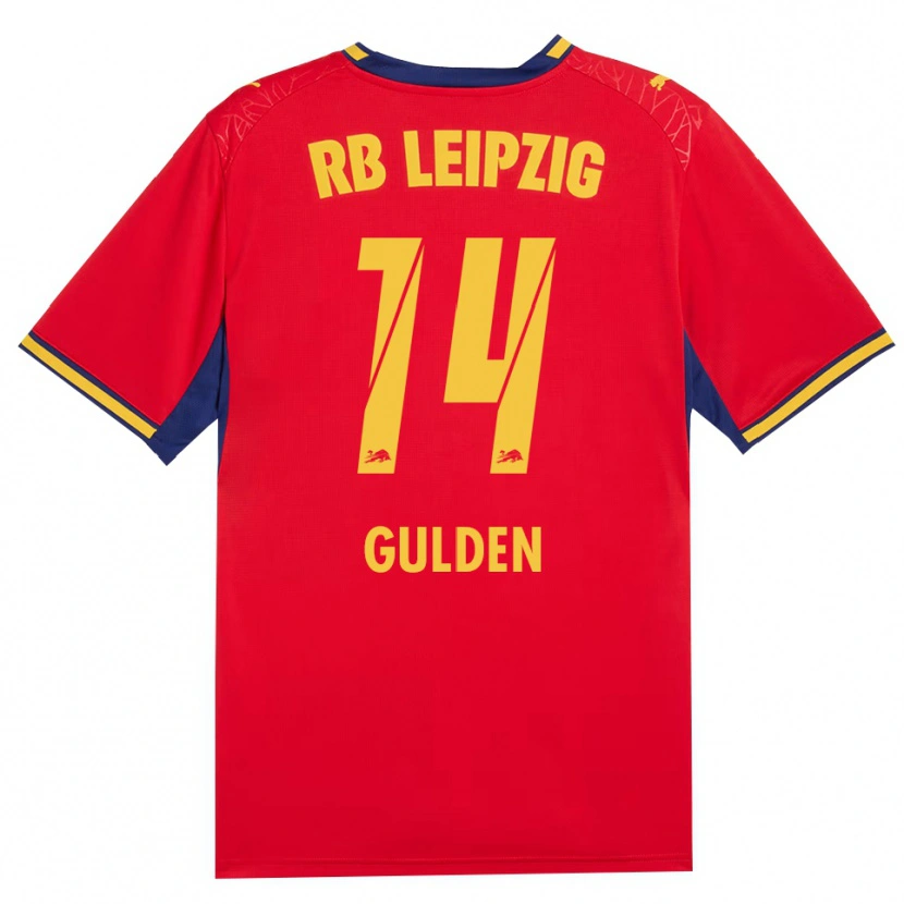 Danxen Kinderen Erik Gulden #14 Rood Geel Koninklijk Blauw Uitshirt Uittenue 2026/27 T-Shirt België