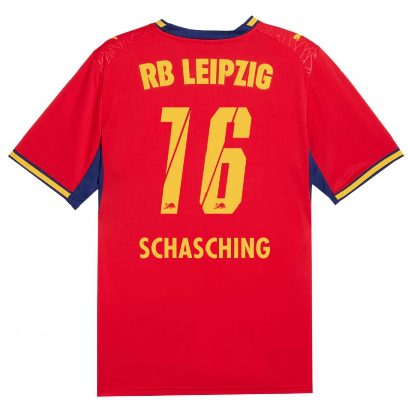 Danxen Kinderen Annabel Schasching #16 Rood Geel Koninklijk Blauw Uitshirt Uittenue 2026/27 T-Shirt België