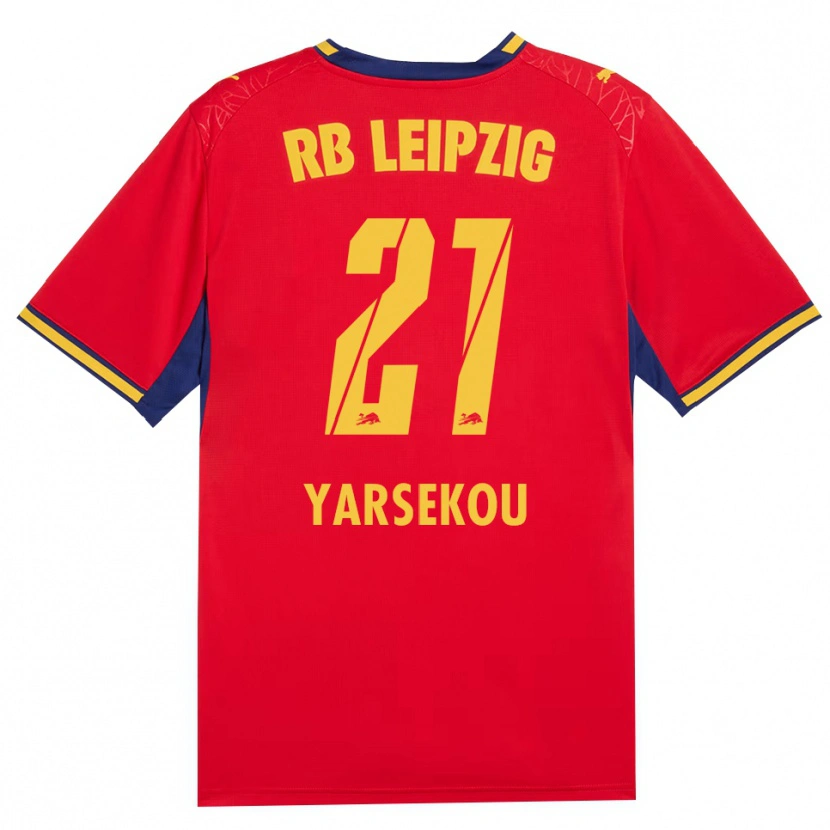 Danxen Kinderen Dilane Yarsekou #21 Rood Geel Koninklijk Blauw Uitshirt Uittenue 2026/27 T-Shirt België