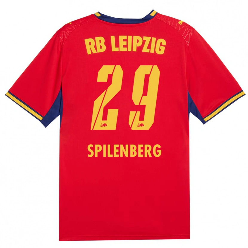 Danxen Kinderen Maja Spilenberg #29 Rood Geel Koninklijk Blauw Uitshirt Uittenue 2026/27 T-Shirt België