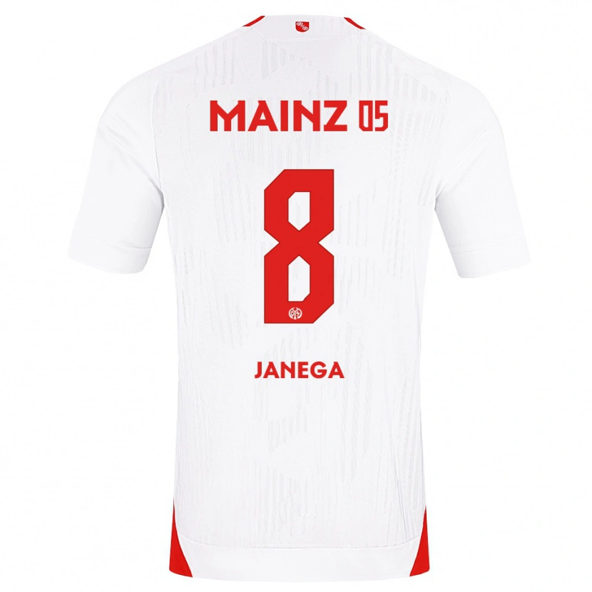 Danxen Kinderen Jan Janega #8 Wit Rood Geel Uitshirt Uittenue 2026/27 T-Shirt België