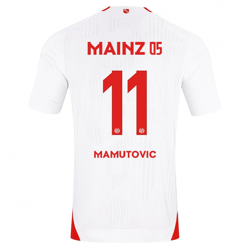 Danxen Kinderen David Mamutovic #11 Wit Rood Geel Uitshirt Uittenue 2026/27 T-Shirt België